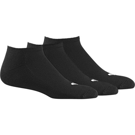 Trefoil Liner Socks 3 Pairs Black Unisex, A701_ONE, large image number 11