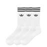 Unisex Crew Socks 3 Pairs, White, A701_ONE, thumbnail image number 0