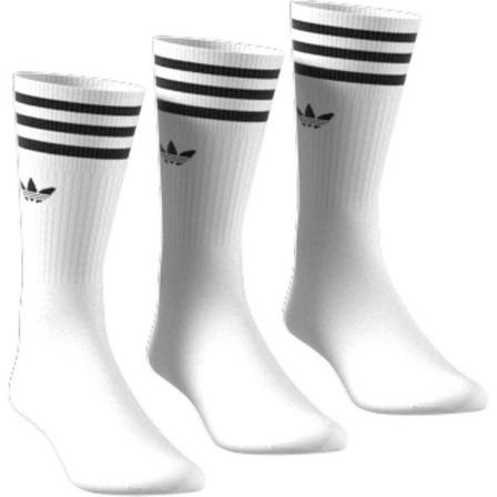 Unisex Crew Socks 3 Pairs, White, A701_ONE, large image number 2