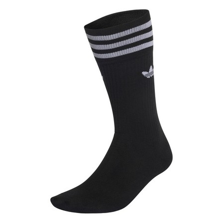 Black UO Adidas Solid Crew Socks 3 Pairs, A701_ONE, large image number 3