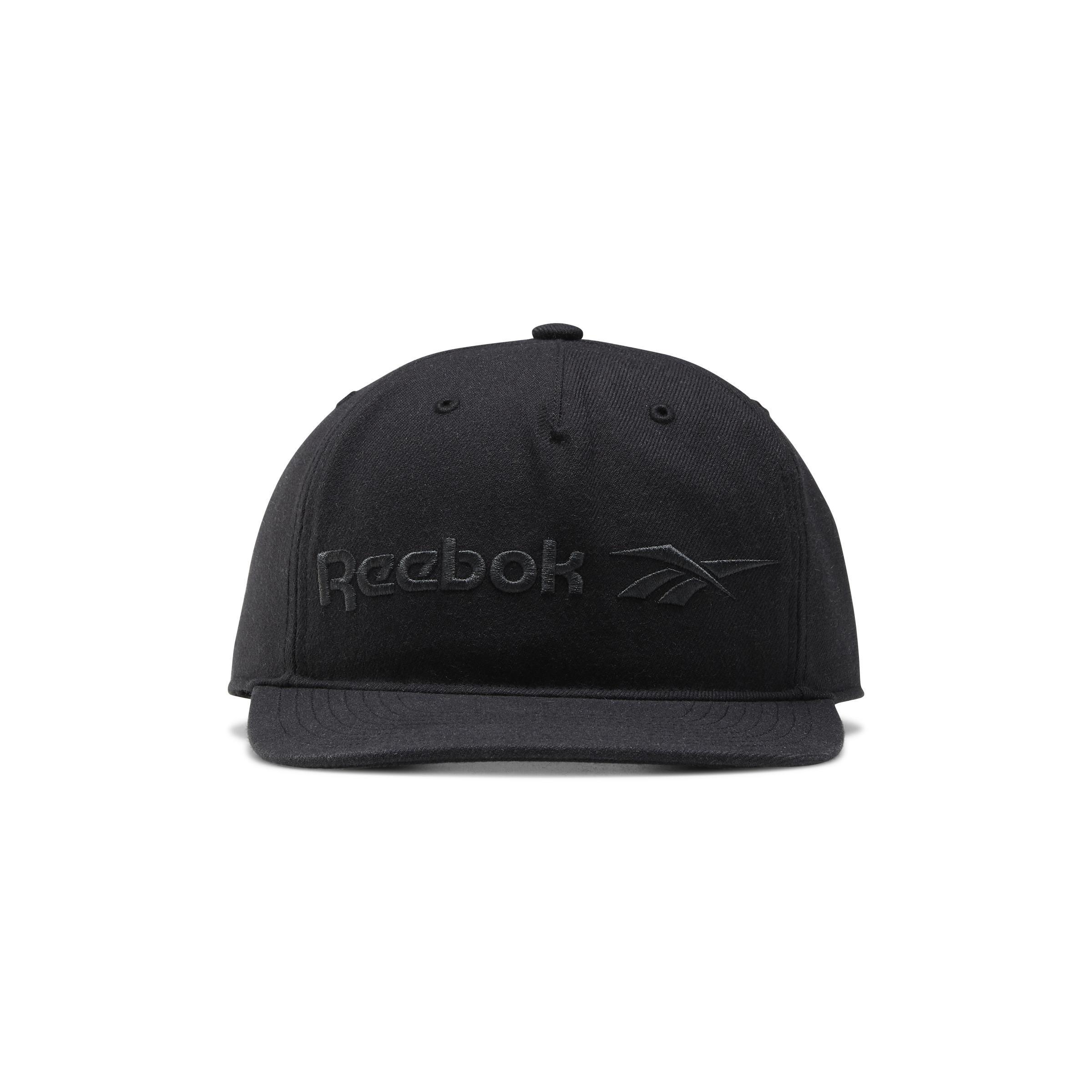 Men Vector Flat Peak Cap, Black, A801_ONE, large image number 0