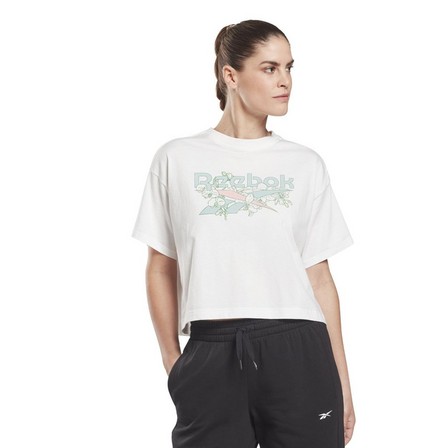 Reebok - Women Quirky T-Shirt, White