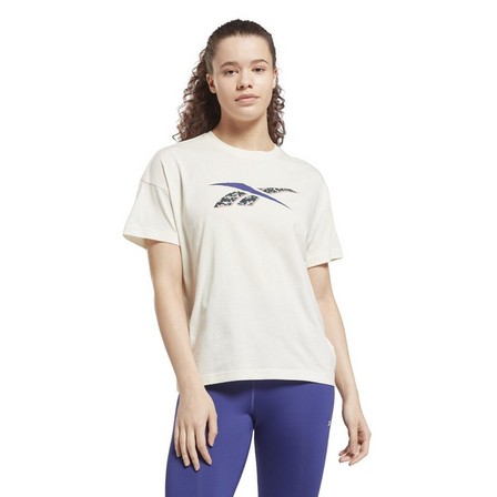 Reebok - Women Training Essentials Modern Safari Graphic T-Shirt, White