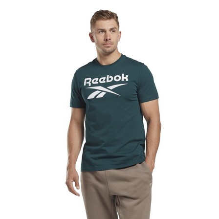 Reebok - Men Identity Big Logo T-Shirt, Green Army