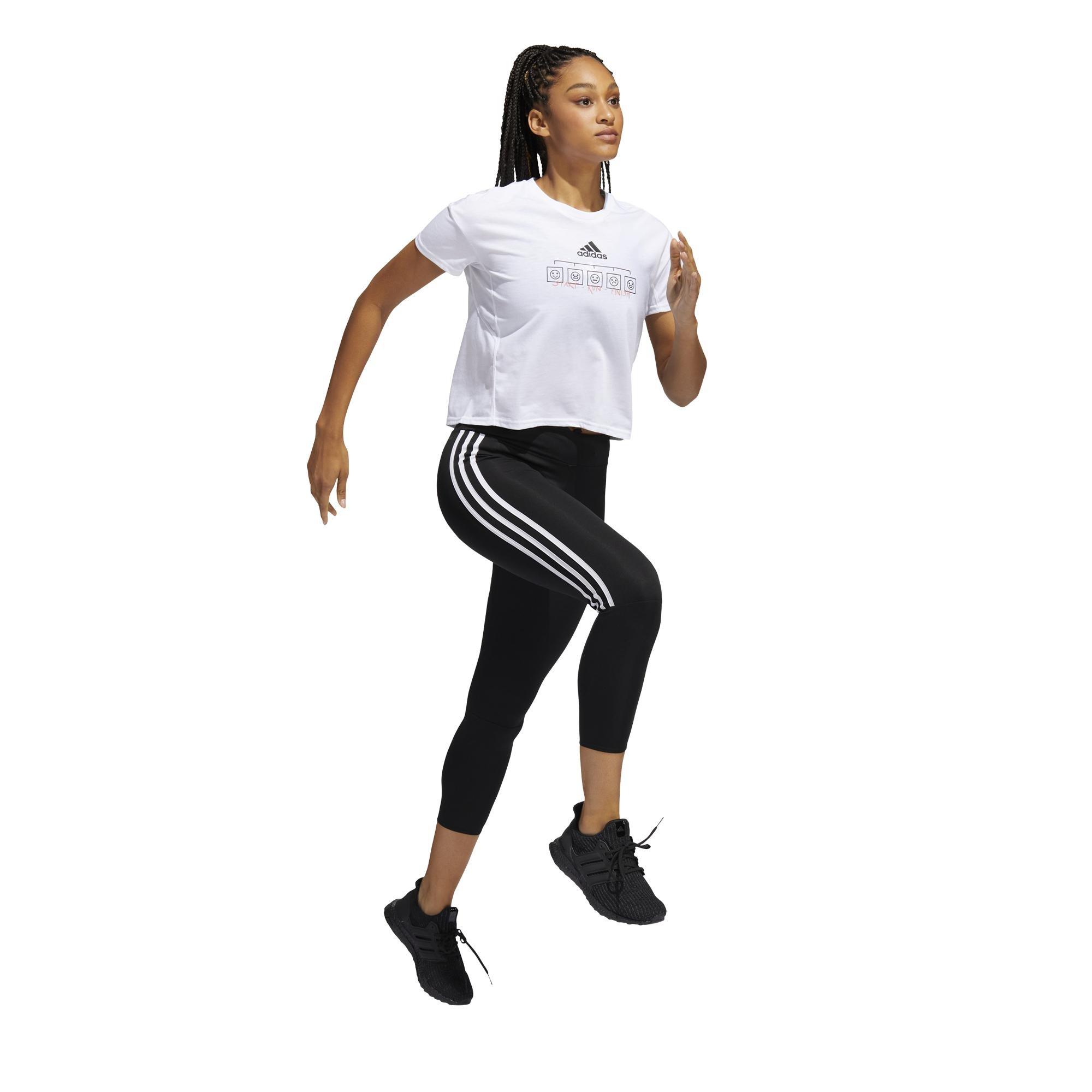 Running 3-Stripes Leggings, Black, A901_ONE, large image number 2