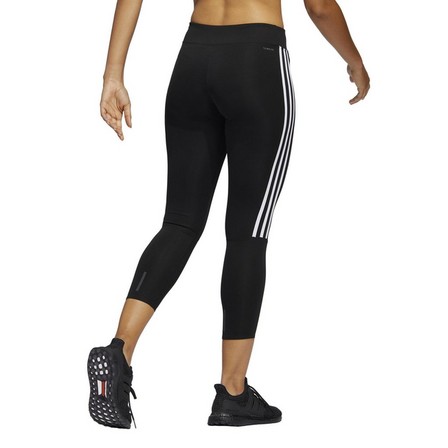 Women Running 3-Stripes Leggings, Black, A901_ONE, large image number 9