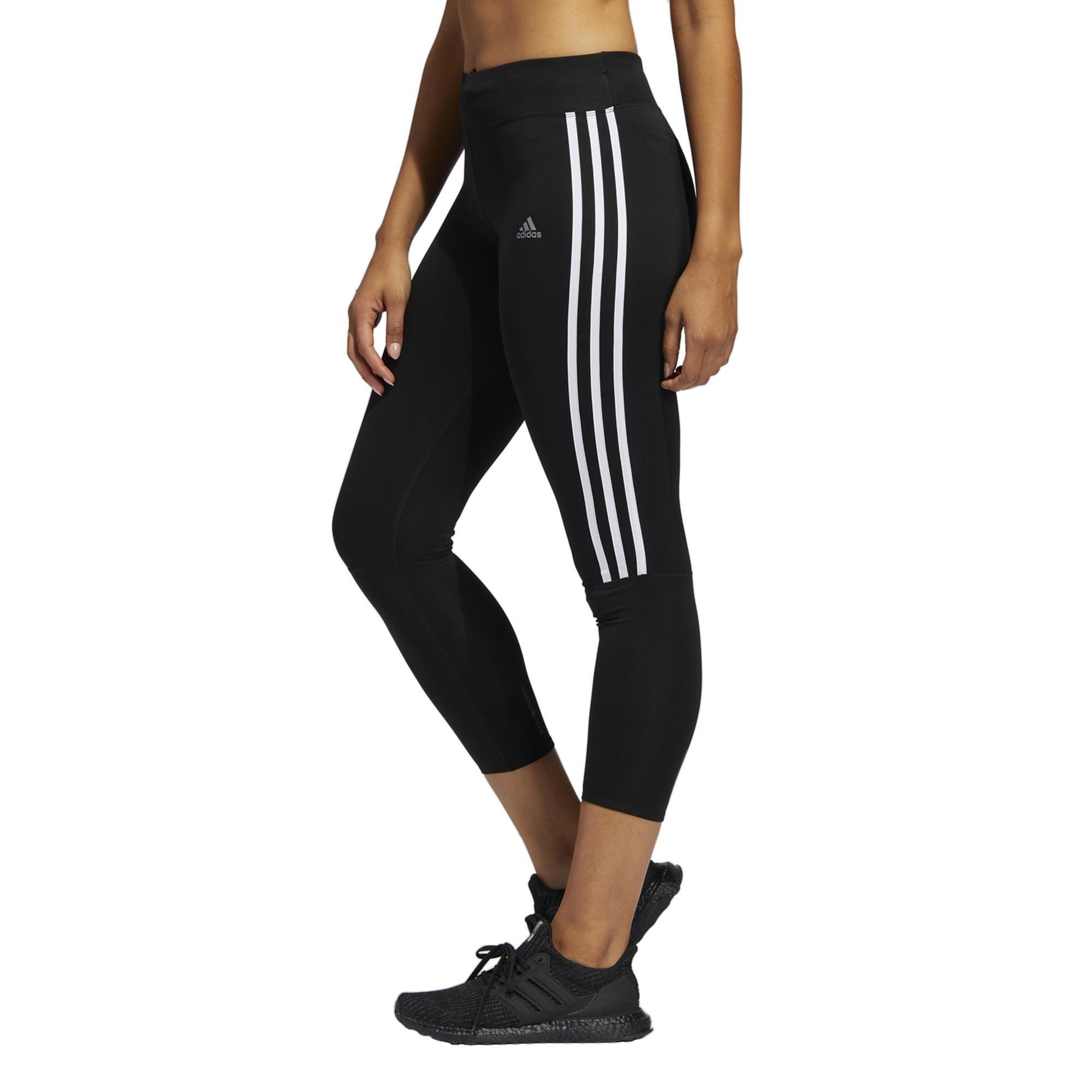 Women Running 3-Stripes Leggings, Black, A901_ONE, large image number 10