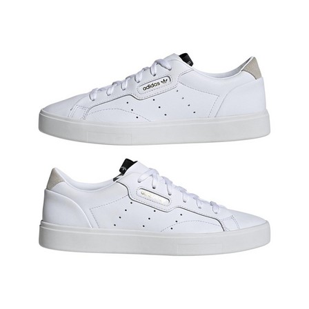 Women Adidas Sleek Shoes Ftwr, White, A901_ONE, large image number 23
