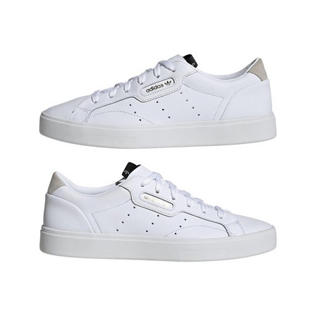 Women Adidas Sleek Shoes Ftwr, White, A901_ONE, large image number 26
