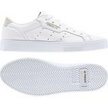 Women Adidas Sleek Shoes Ftwr, White, A901_ONE, large image number 29