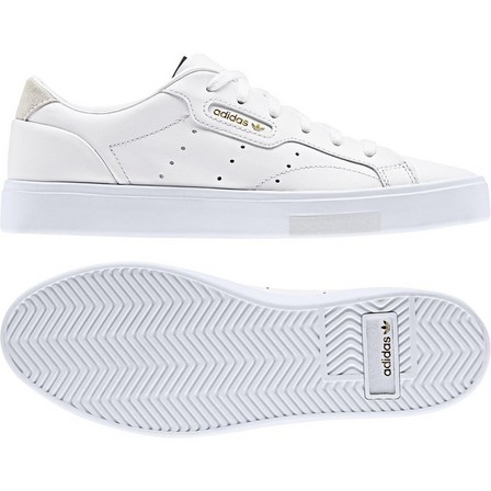 Women Adidas Sleek Shoes Ftwr, White, A901_ONE, large image number 36