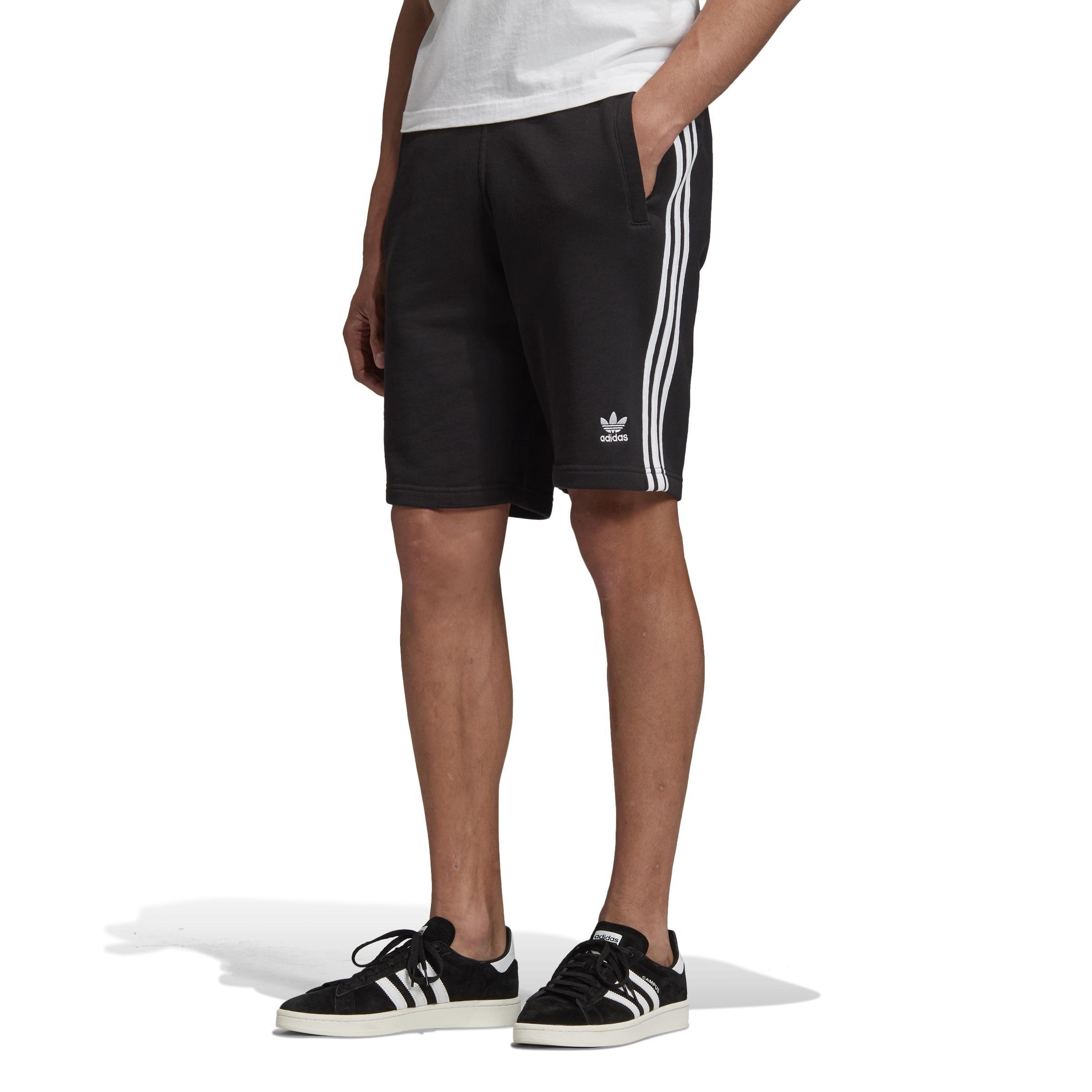 Men 3-Stripes Sweat Shorts, Black, A901_ONE, large image number 0