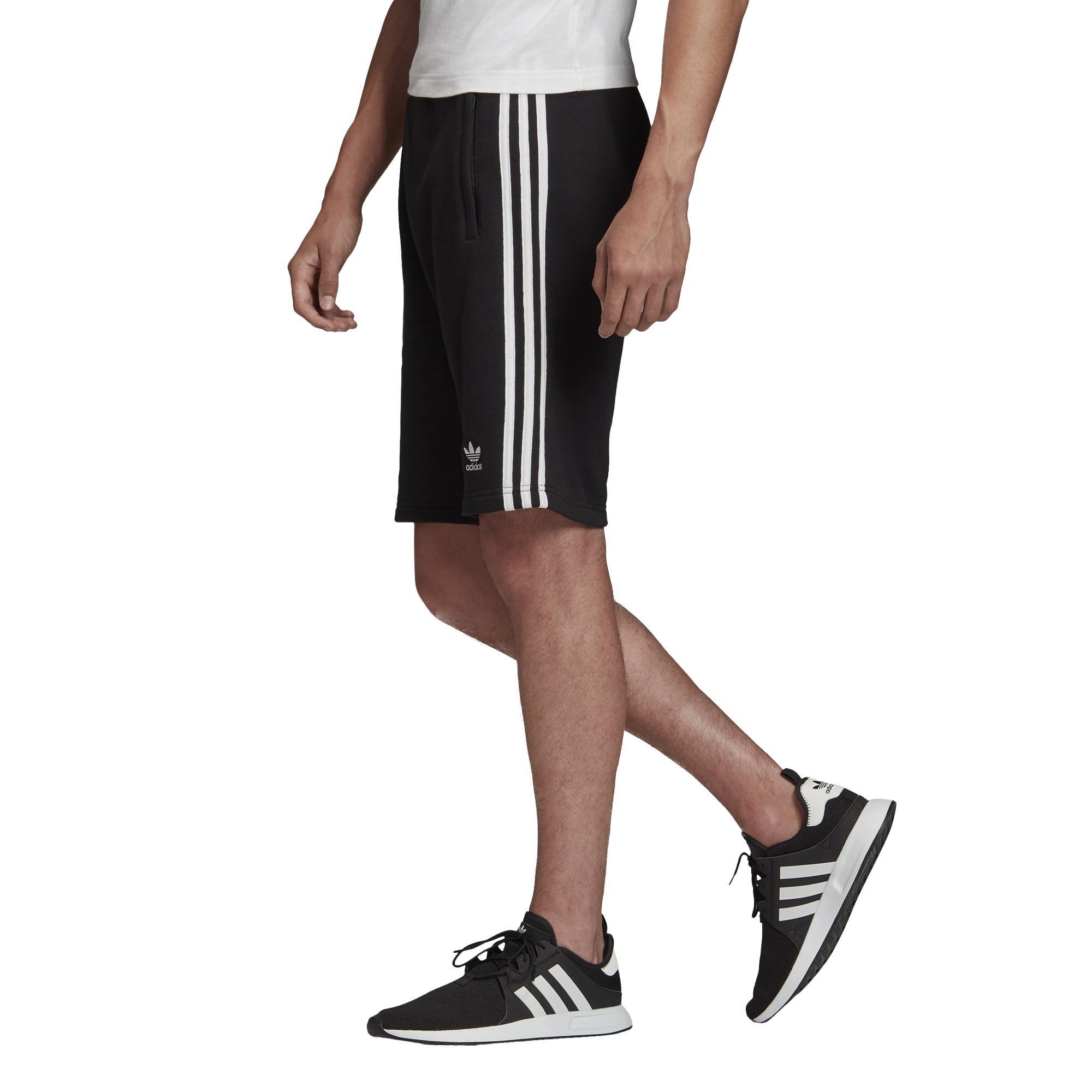 Men 3-Stripes Sweat Shorts, Black, A901_ONE, large image number 2