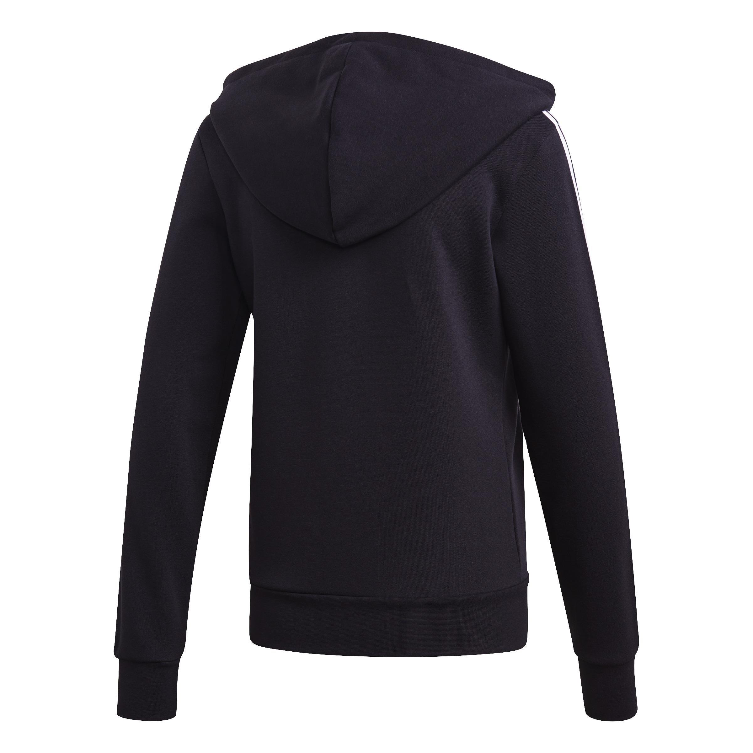 Essentials 3-Stripes Fleece Hoodie, Black, , large image number 1