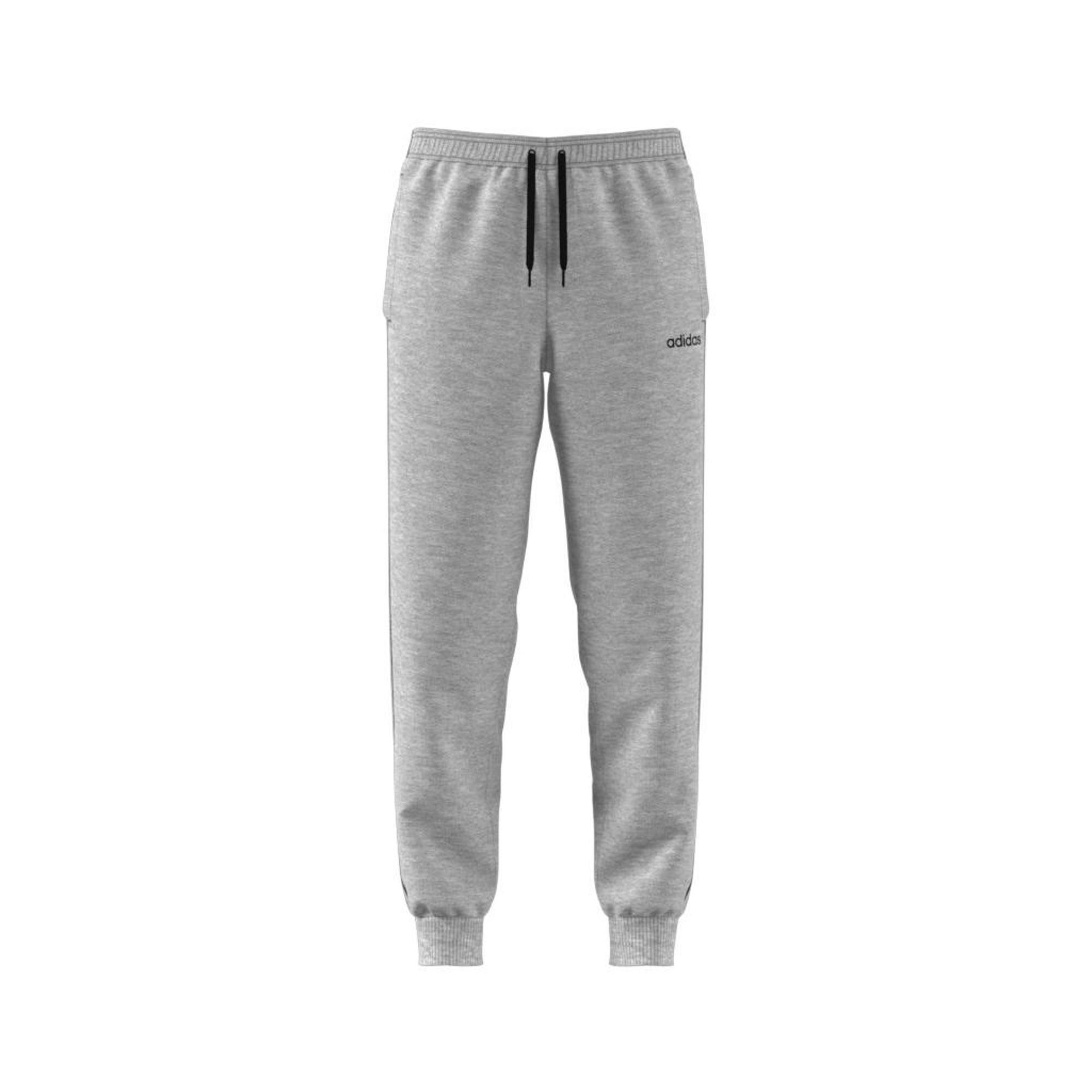 Essentials 3-Stripes Tapered Cuffed Joggers, Grey, , large image number 0