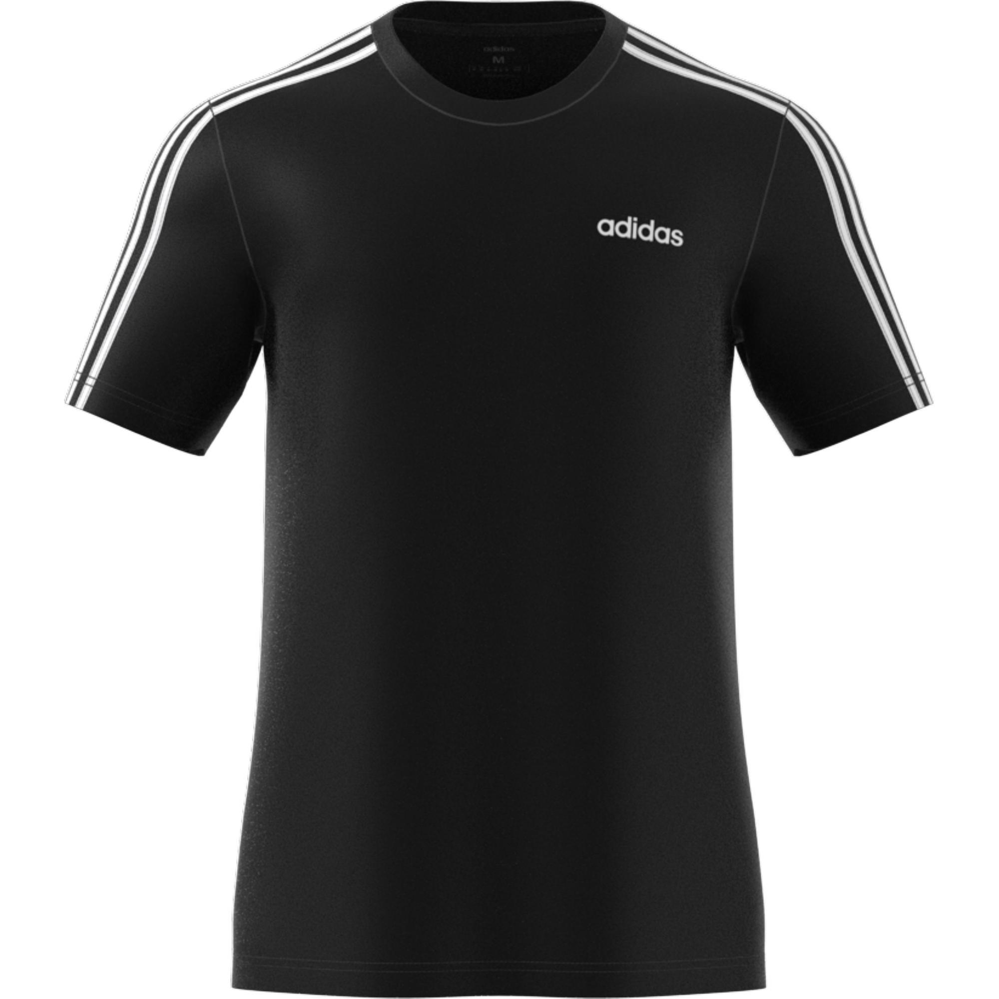 Men Essentials 3-Stripes T-Shirt, Black, A901_ONE, large image number 0