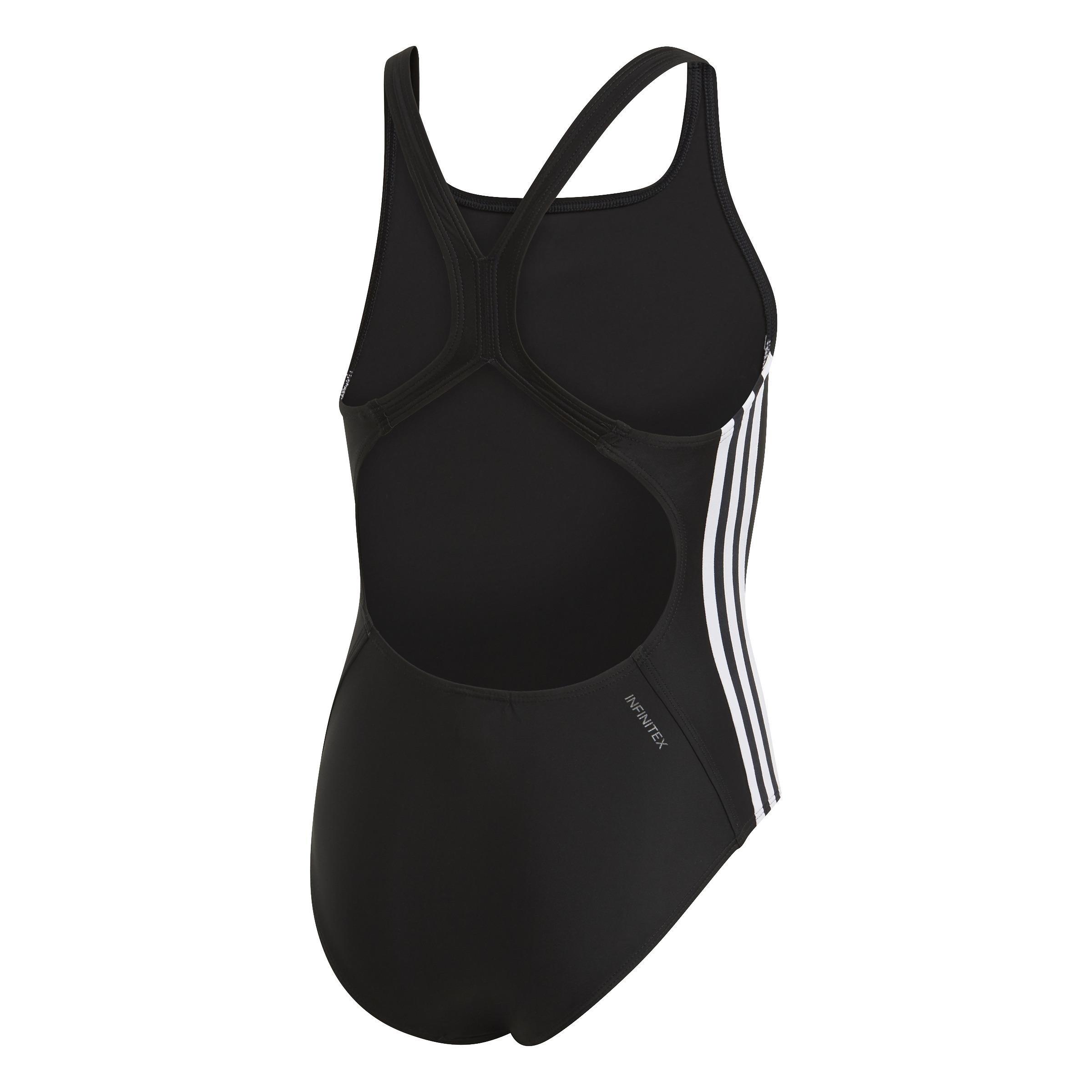 Kids Athly V 3-Stripes Swimsuit, Black, , large image number 2