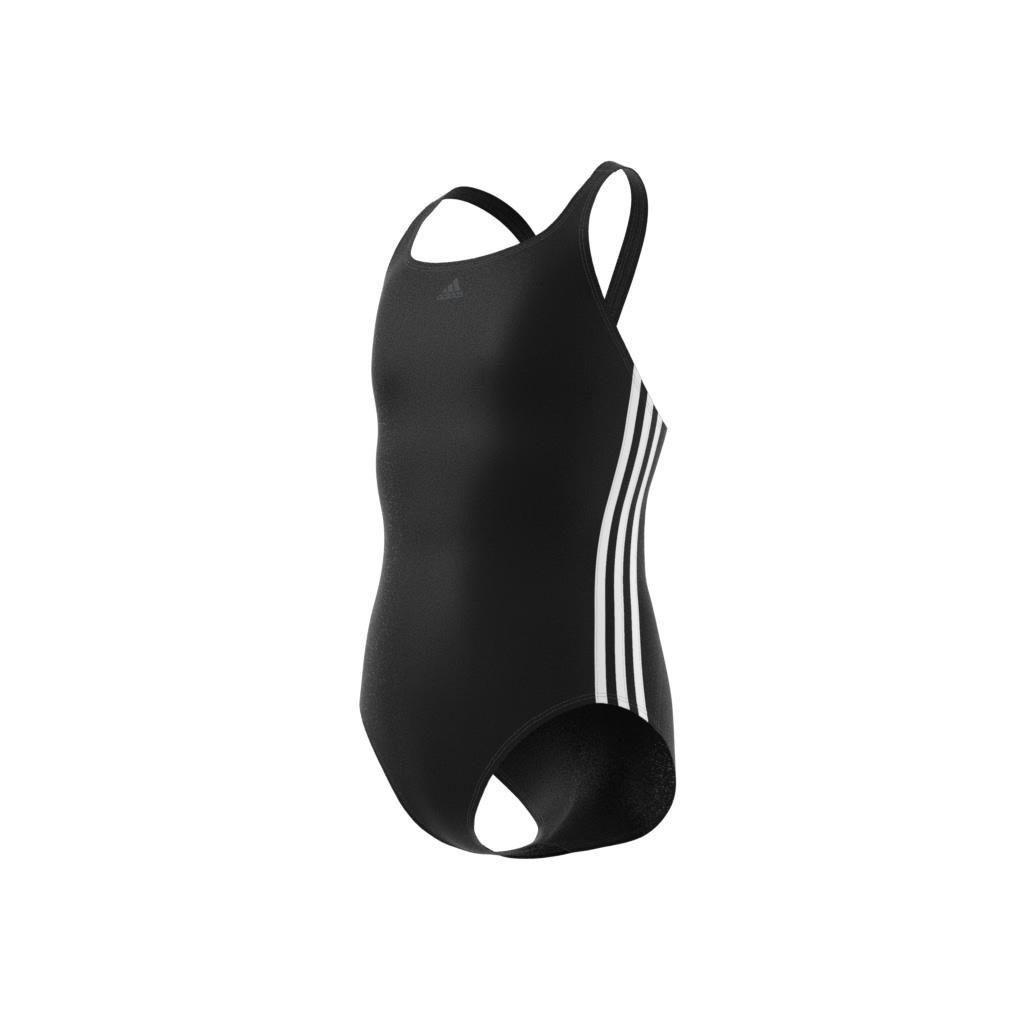 Kids Athly V 3-Stripes Swimsuit, Black, , large image number 6