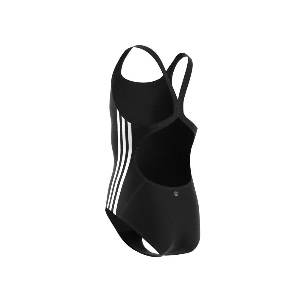 Kids Athly V 3-Stripes Swimsuit, Black, , large image number 8