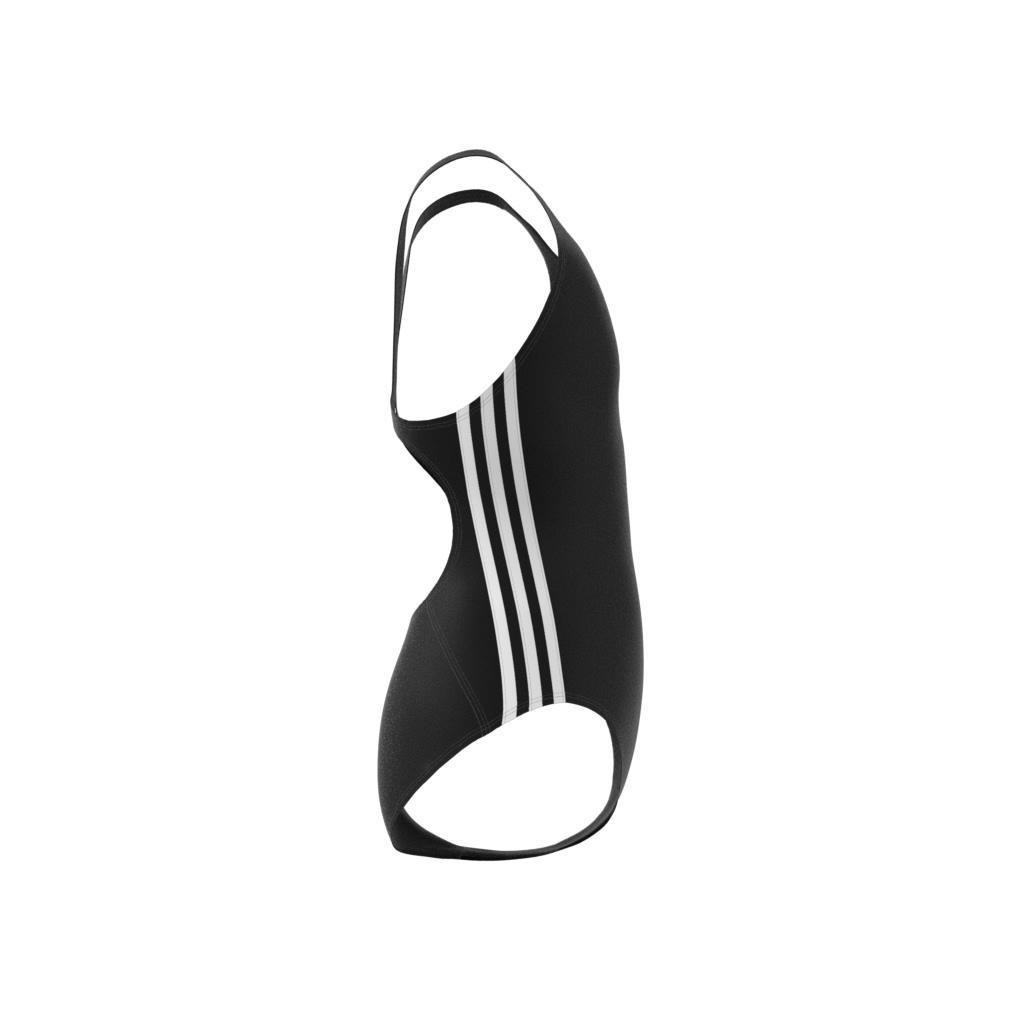 Kids Athly V 3-Stripes Swimsuit, Black, , large image number 11