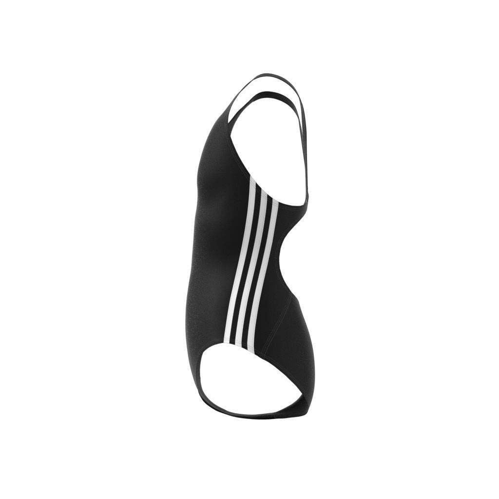 Kids Athly V 3-Stripes Swimsuit, Black, , large image number 12