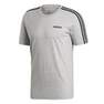 Men Essentials 3-Stripes T-Shirt, Grey, A901_ONE, thumbnail image number 0