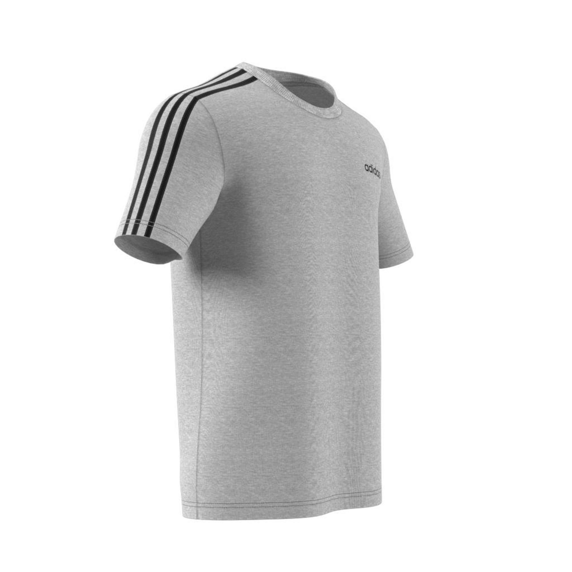 Essentials 3-Stripes T-Shirt, Grey, , large image number 3
