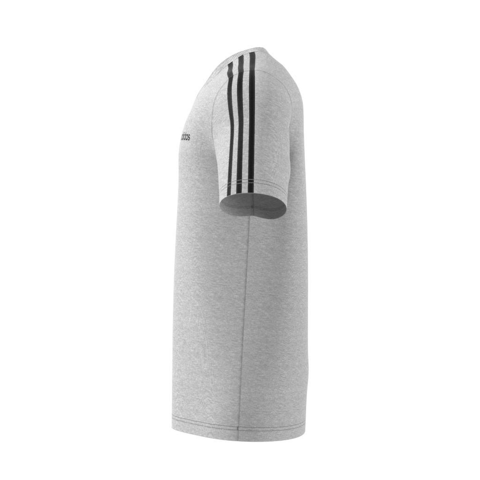 Essentials 3-Stripes T-Shirt, Grey, , large image number 4