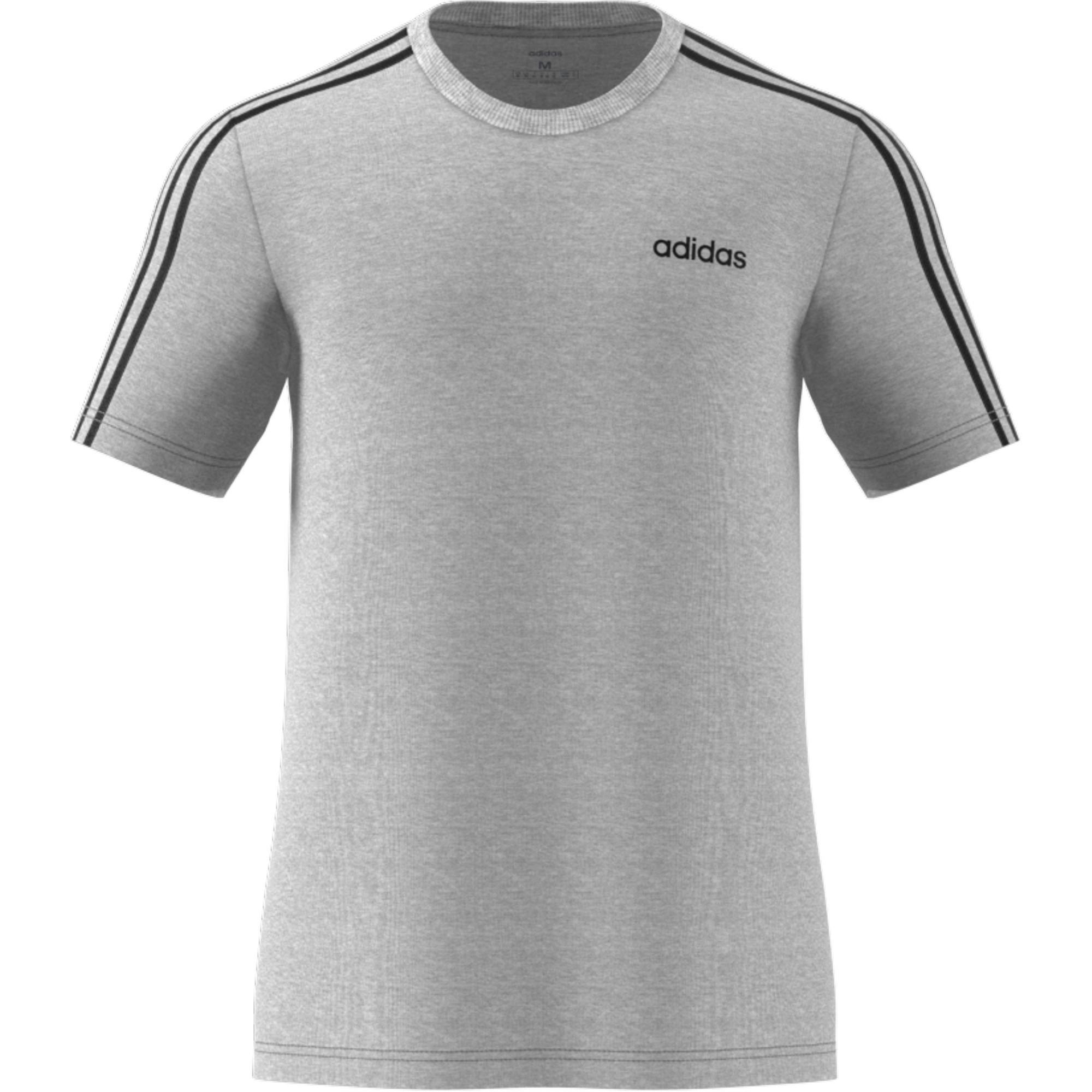 Essentials 3-Stripes T-Shirt, Grey, , large image number 6