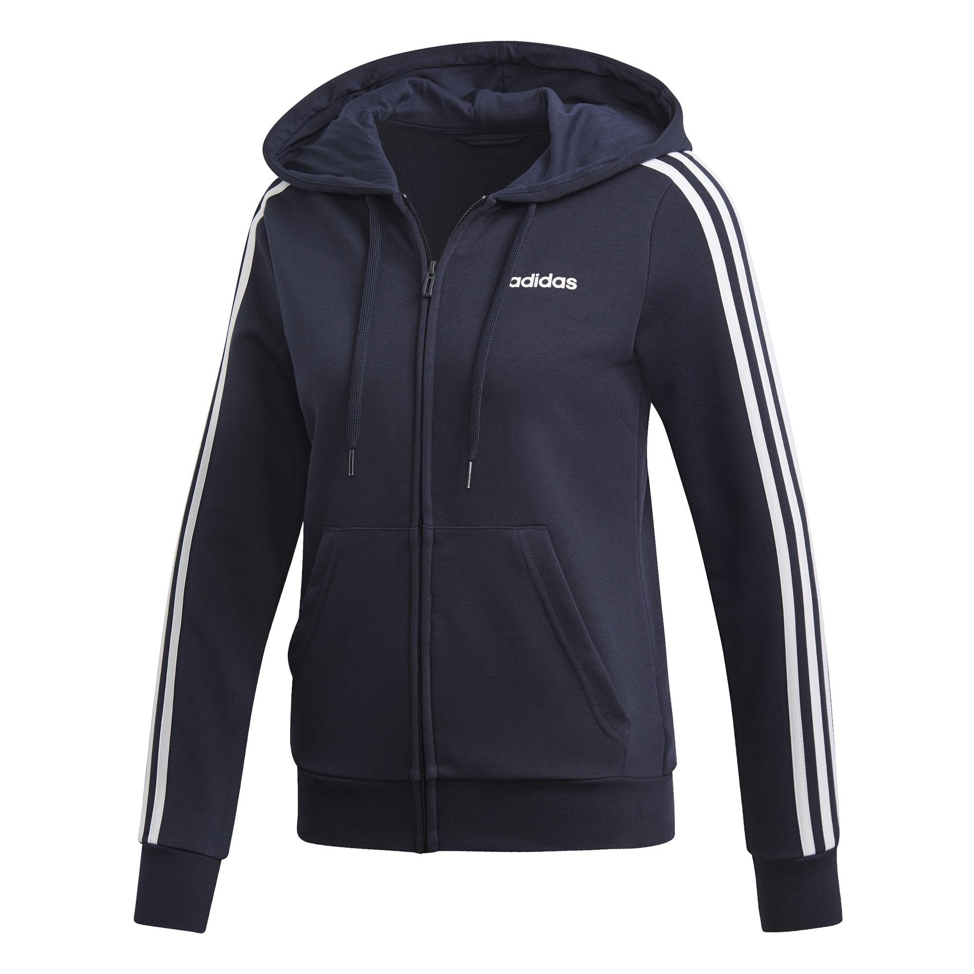 Women Essentials 3-Stripes Hoodie, Navy, A901_ONE, large image number 0