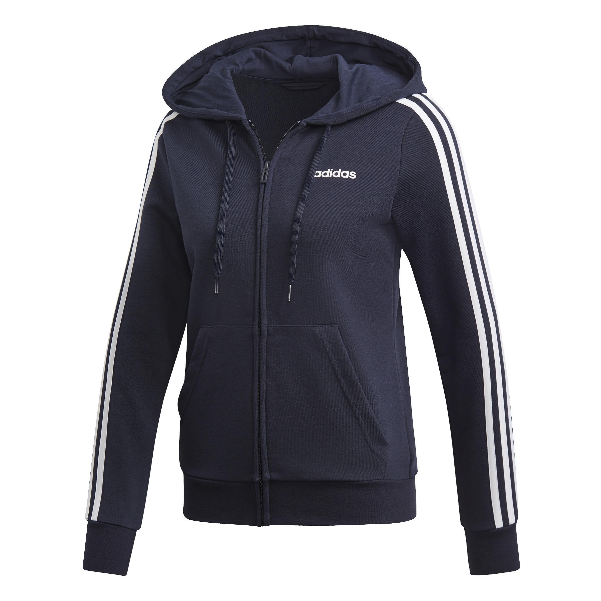 Women Essentials 3-Stripes Hoodie, Navy, A901_ONE, large image number 2