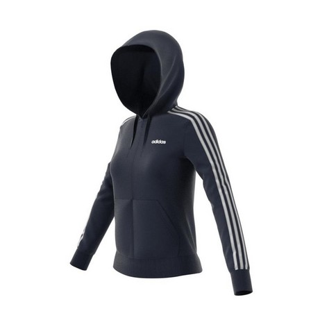 Women Essentials 3-Stripes Hoodie, Navy, A901_ONE, large image number 10