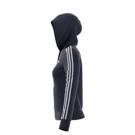 Women Essentials 3-Stripes Hoodie, Navy, A901_ONE, large image number 13