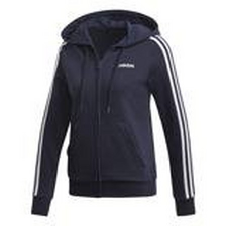 Women Essentials 3-Stripes Hoodie, Navy, A901_ONE, large image number 18