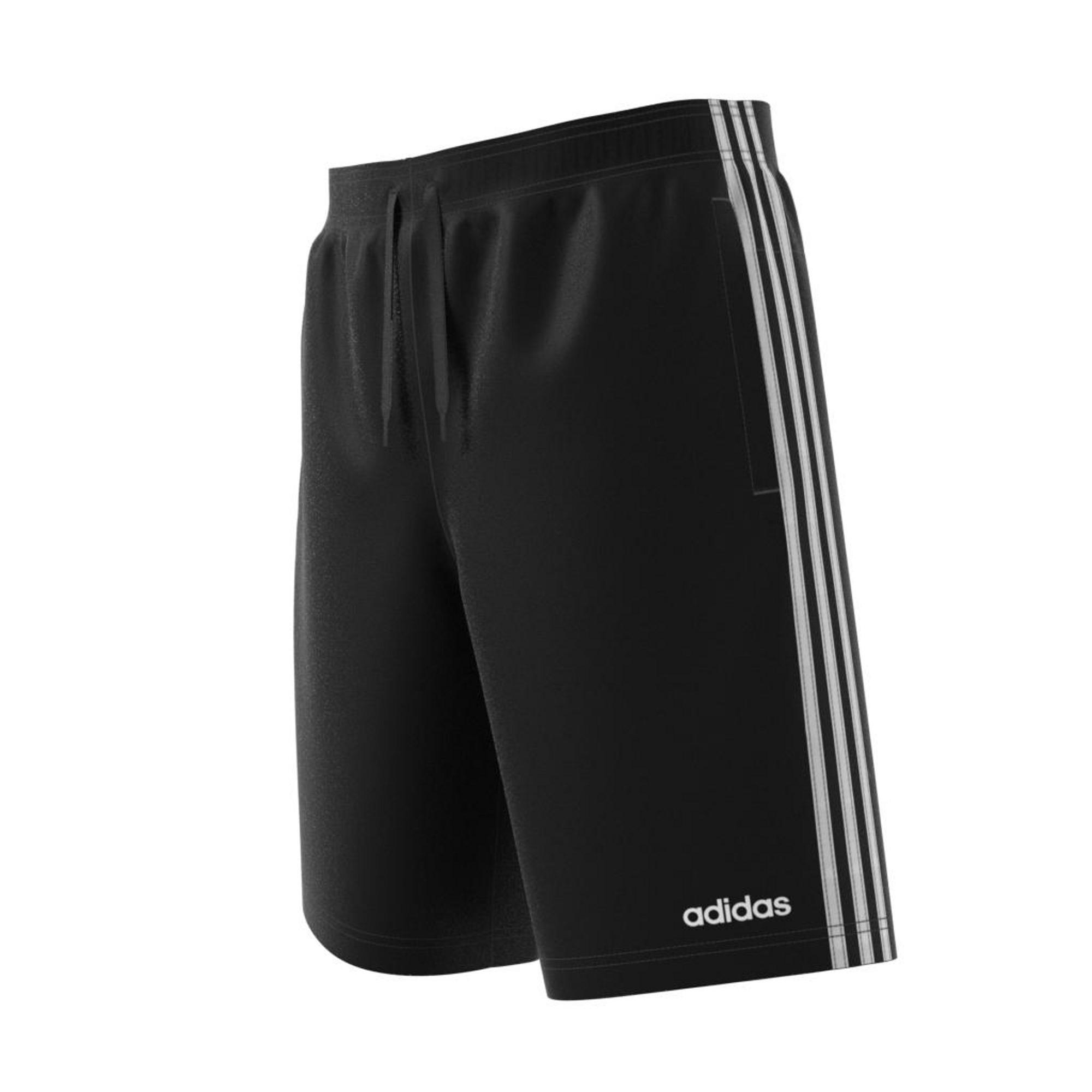 Essentials 3-Stripes French Terry Shorts, Black, , large image number 0