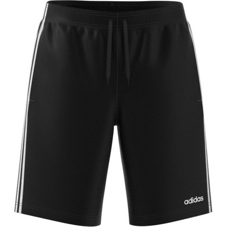 Men Essentials 3-Stripes French Terry Shorts, Black, A901_ONE, large image number 4