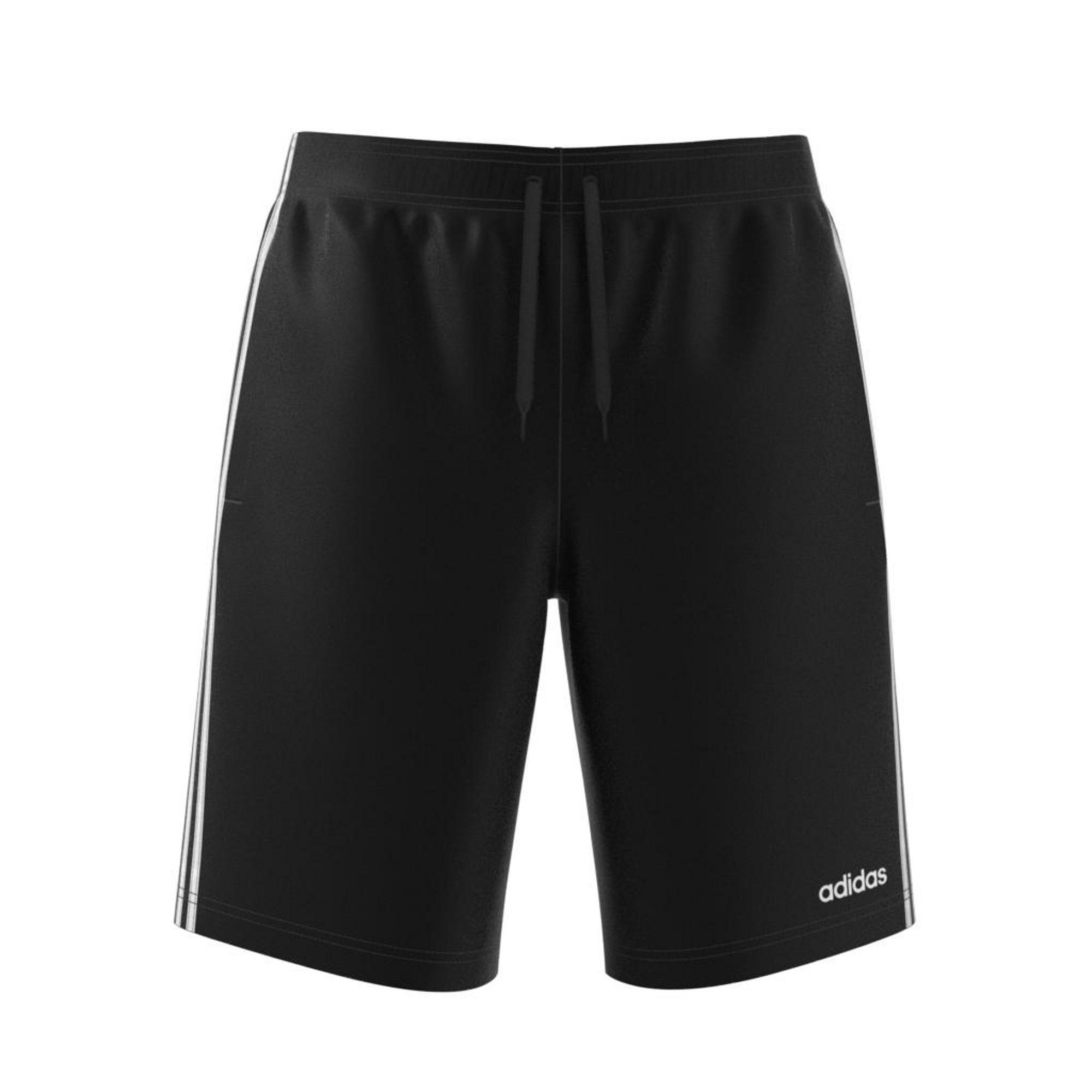 Men Essentials 3-Stripes French Terry Shorts, Black, A901_ONE, large image number 11