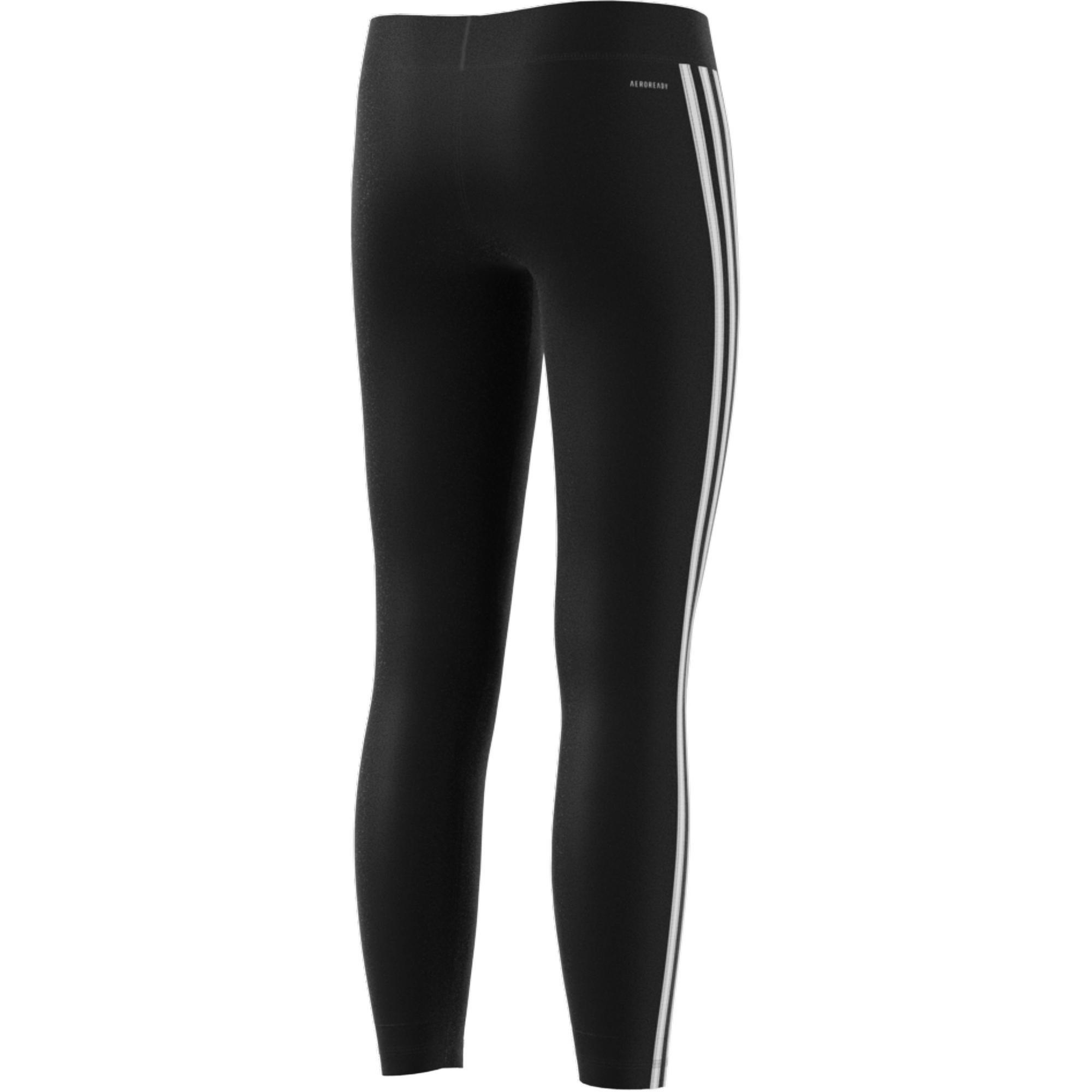 Kids Girls Training Equipment 3-Stripes Leggings, Black, A901_ONE, large image number 2