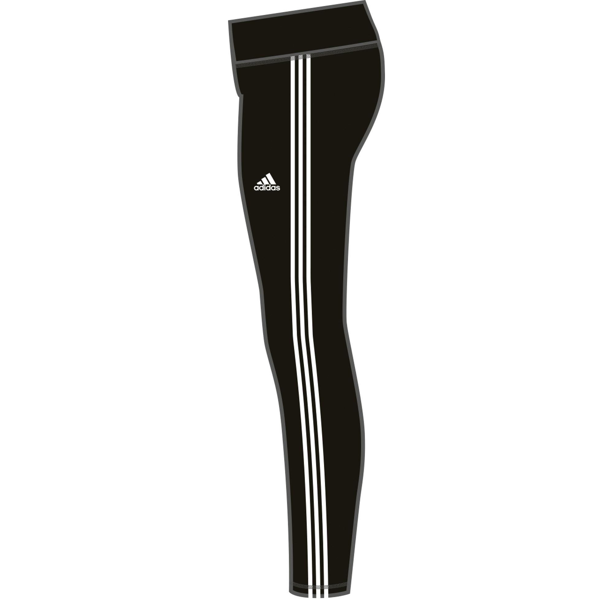 Kids Girls Training Equipment 3-Stripes Leggings, Black, A901_ONE, large image number 9