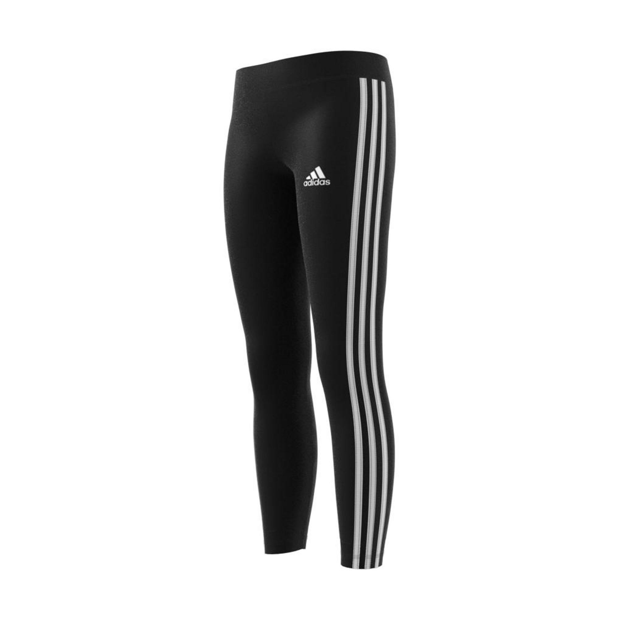 Kids Girls Training Equipment 3-Stripes Leggings, Black, A901_ONE, large image number 10