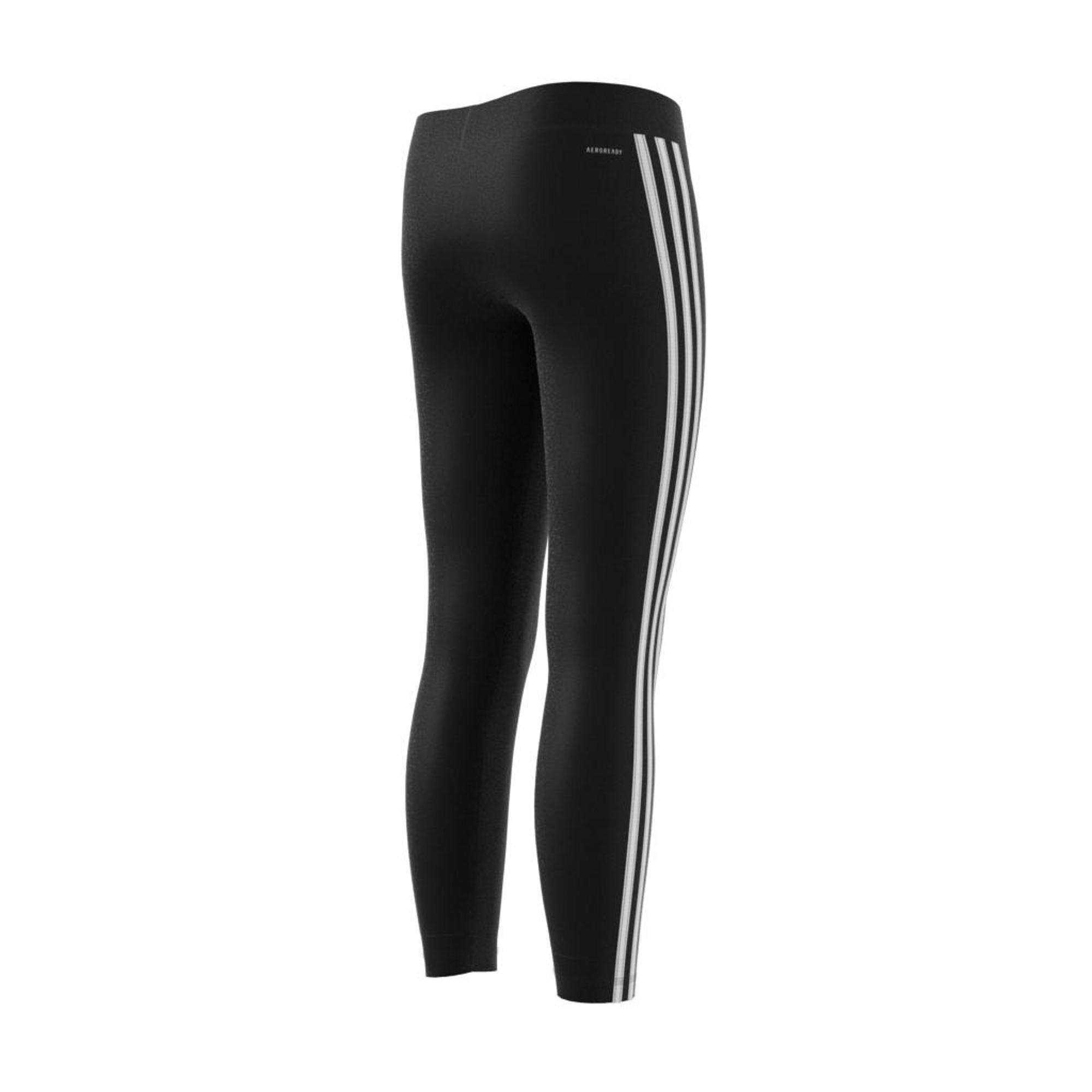 Kids Girls Training Equipment 3-Stripes Leggings, Black, A901_ONE, large image number 14