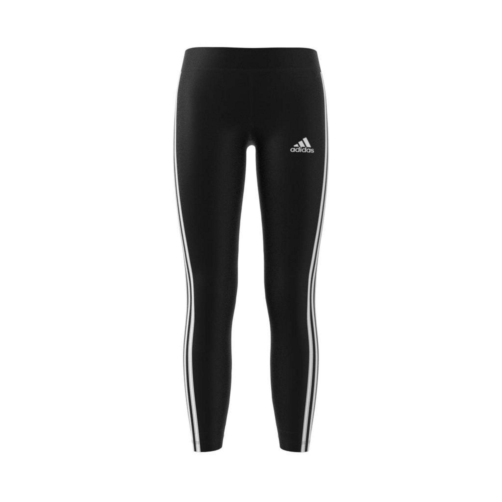 Kids Girls Training Equipment 3-Stripes Leggings, Black, A901_ONE, large image number 17