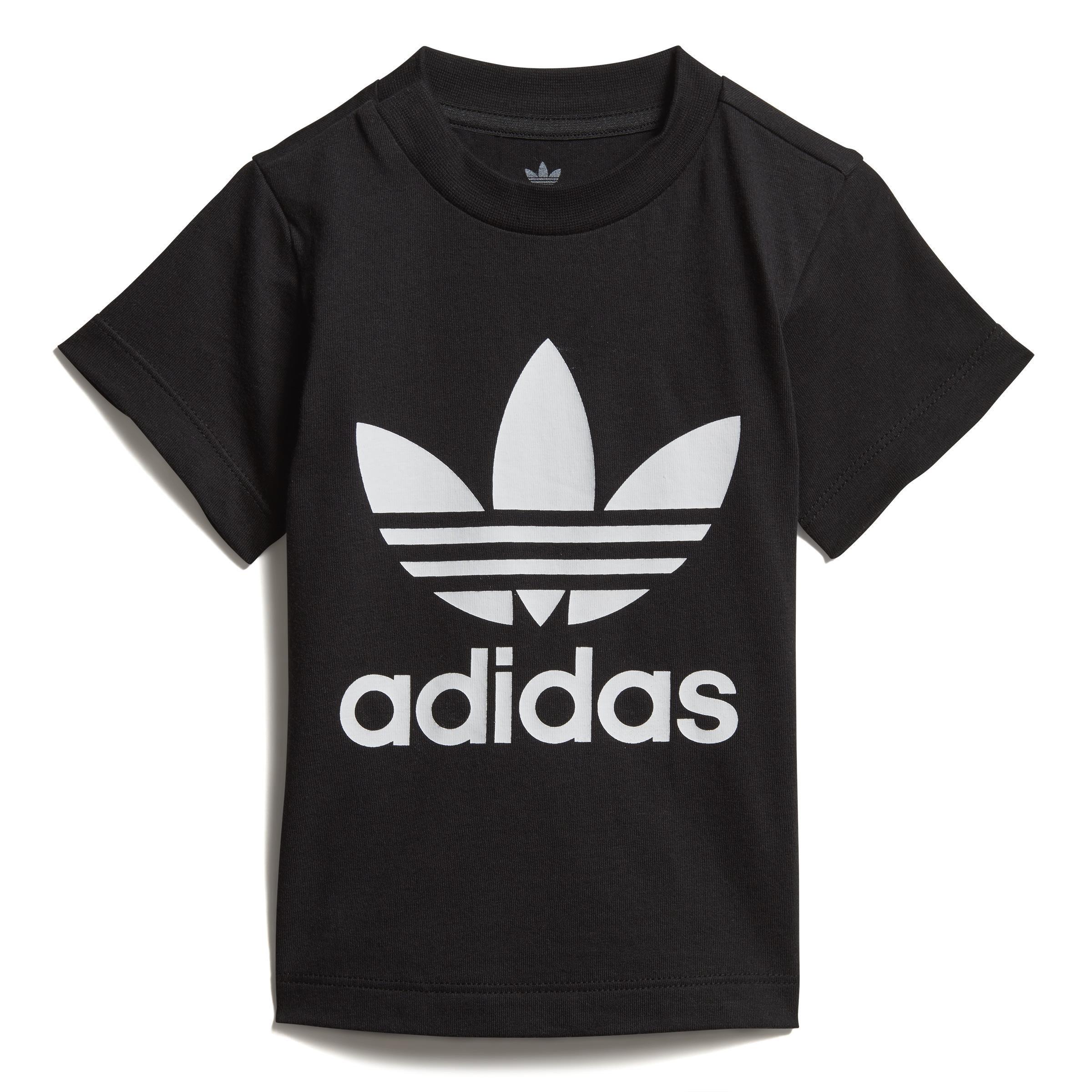 Unisex Kids Trefoil T-Shirt, Black, , large image number 0