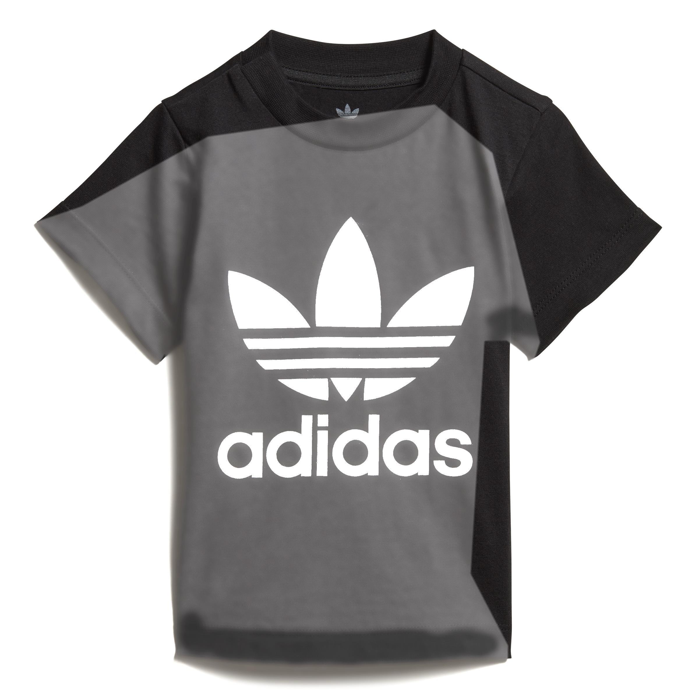 Unisex Kids Trefoil T-Shirt, Black, , large image number 1