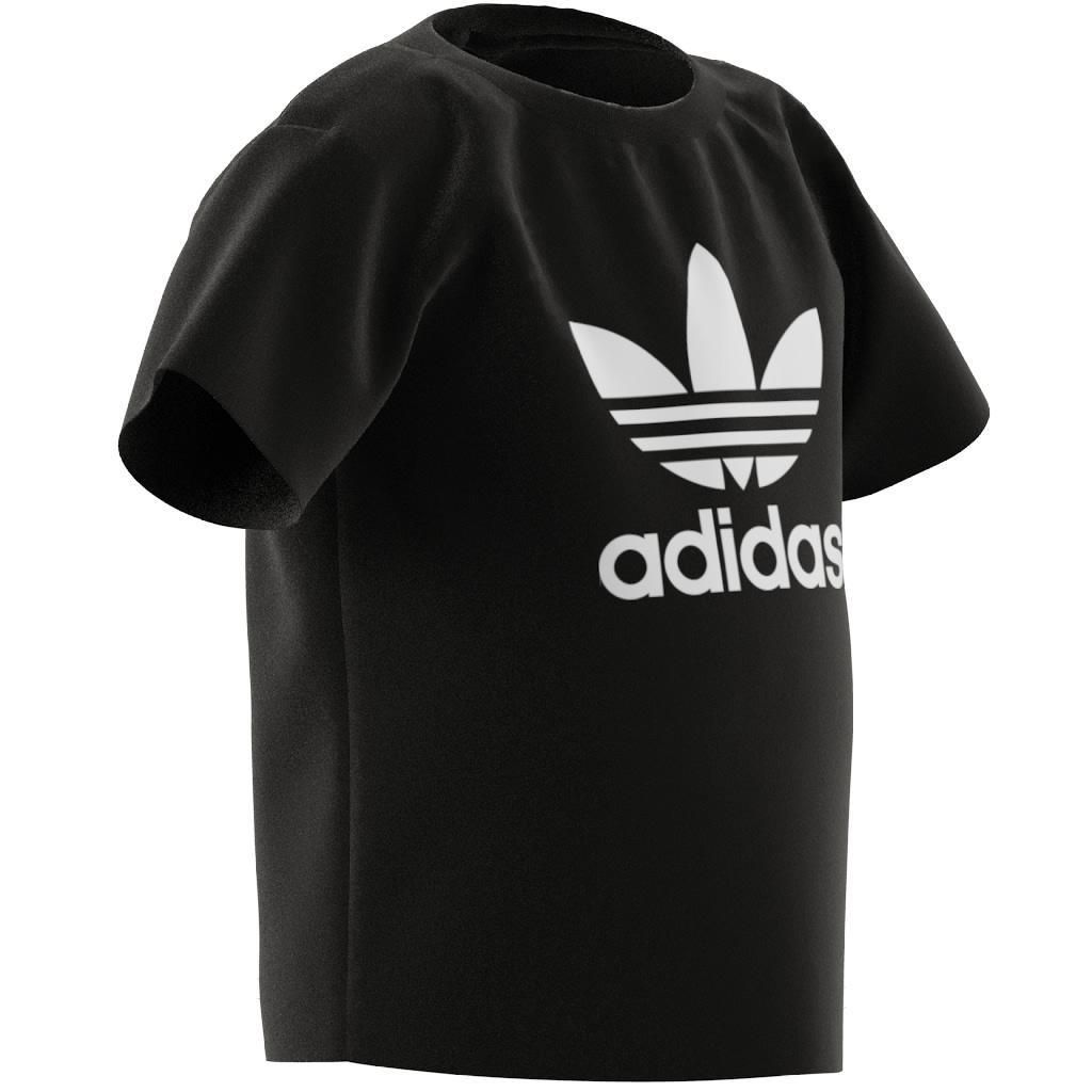 Unisex Kids Trefoil T-Shirt, Black, , large image number 6