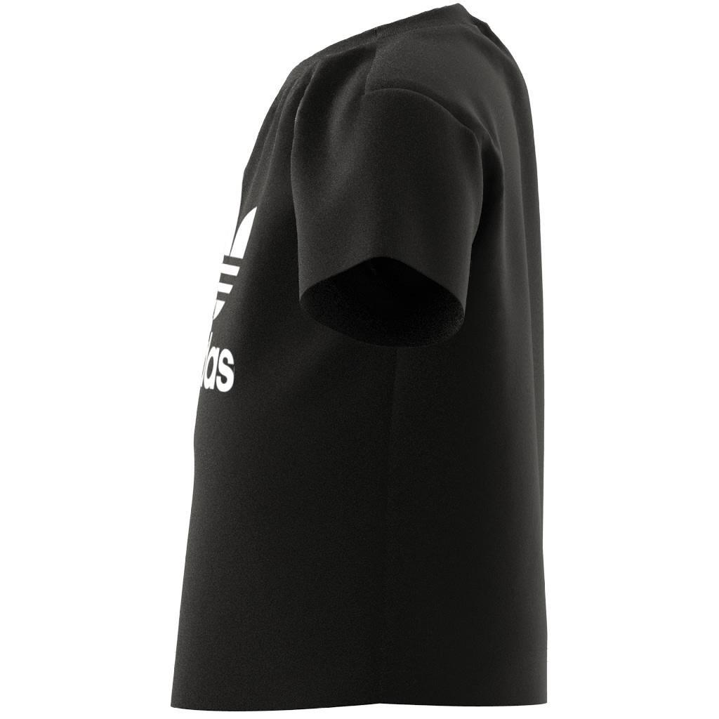 Unisex Kids Trefoil T-Shirt, Black, , large image number 7
