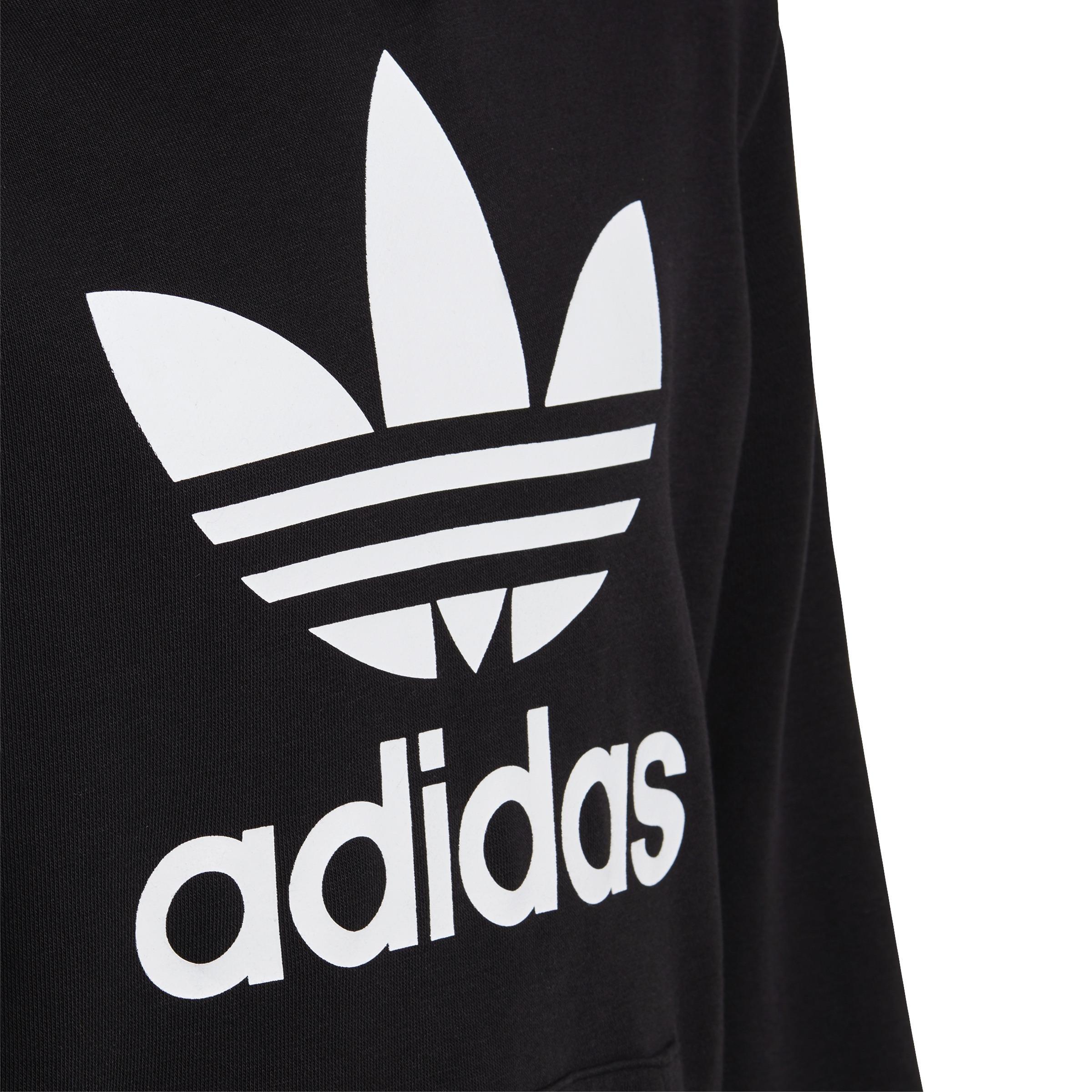 Unisex Kids Trefoil Hoodie, Black, A901_ONE, large image number 4
