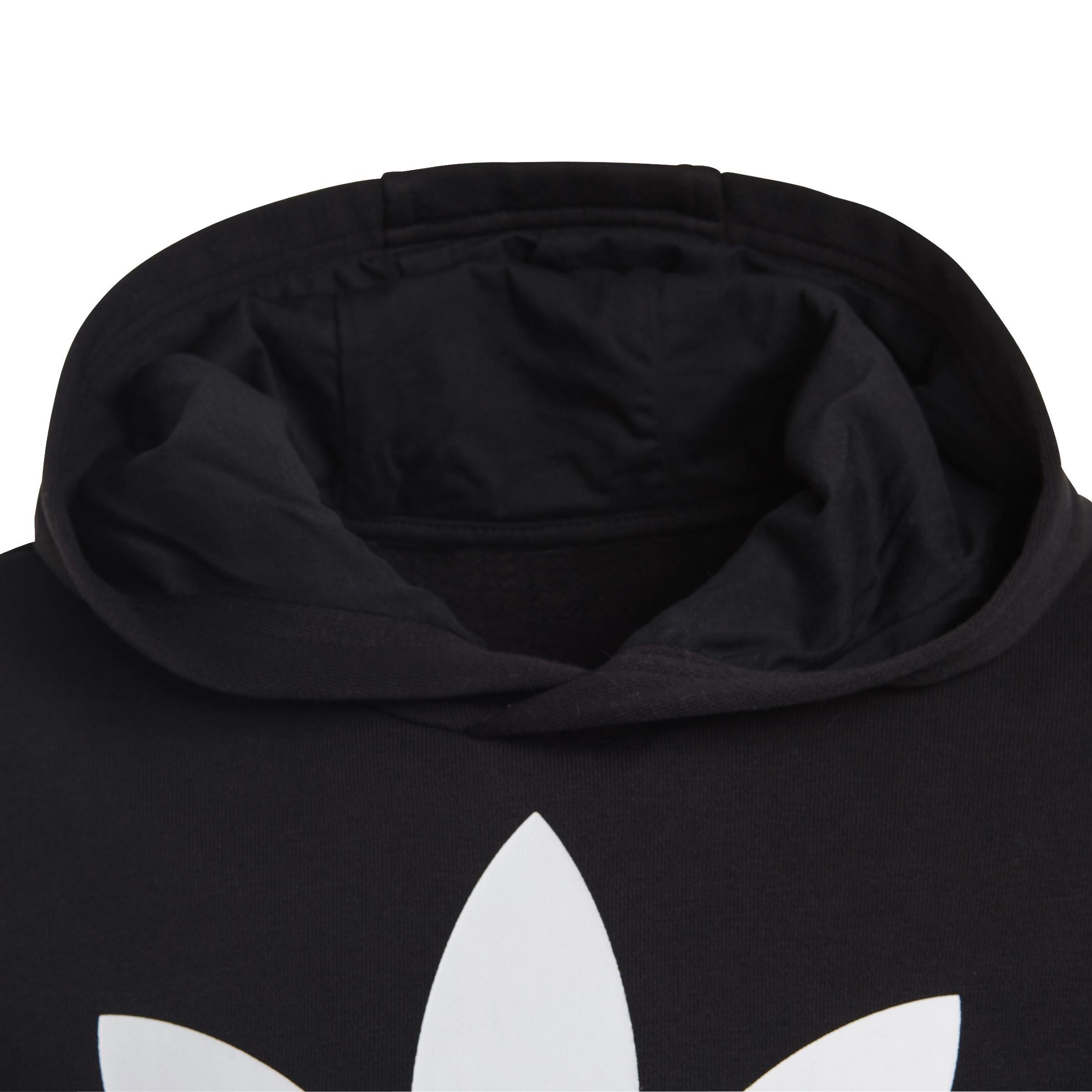 Unisex Kids Trefoil Hoodie, Black, A901_ONE, large image number 5