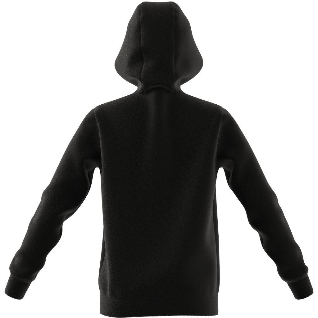 Unisex Kids Trefoil Hoodie, Black, A901_ONE, large image number 7