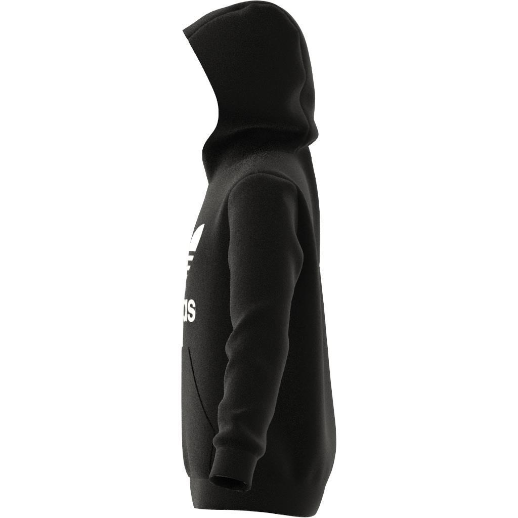 Unisex Kids Trefoil Hoodie, Black, A901_ONE, large image number 8